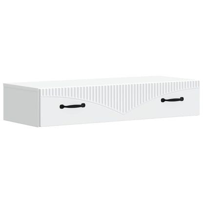 Wandmontage Zijtafel Wit 87,5 x 34,5 x 17 cm Bewerkt hout