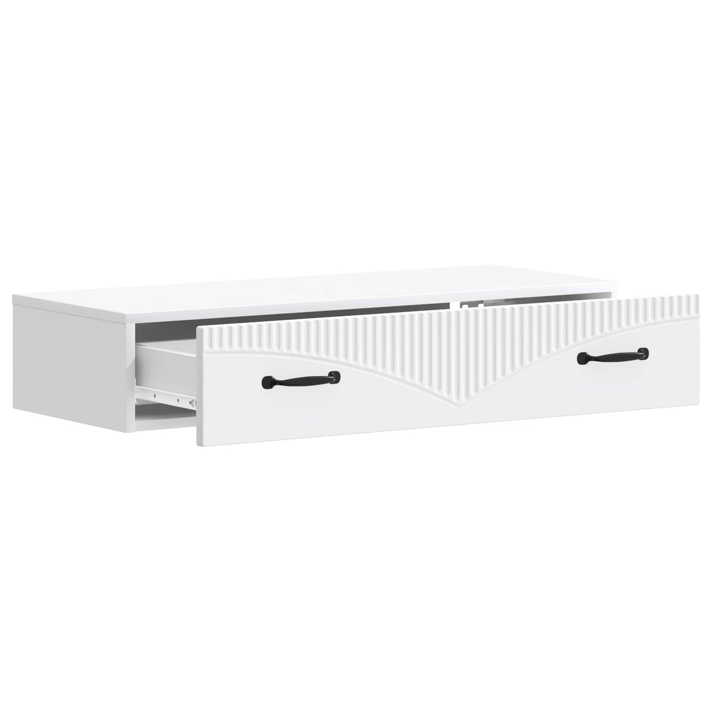 Wandmontage Zijtafel Wit 87,5 x 34,5 x 17 cm Bewerkt hout