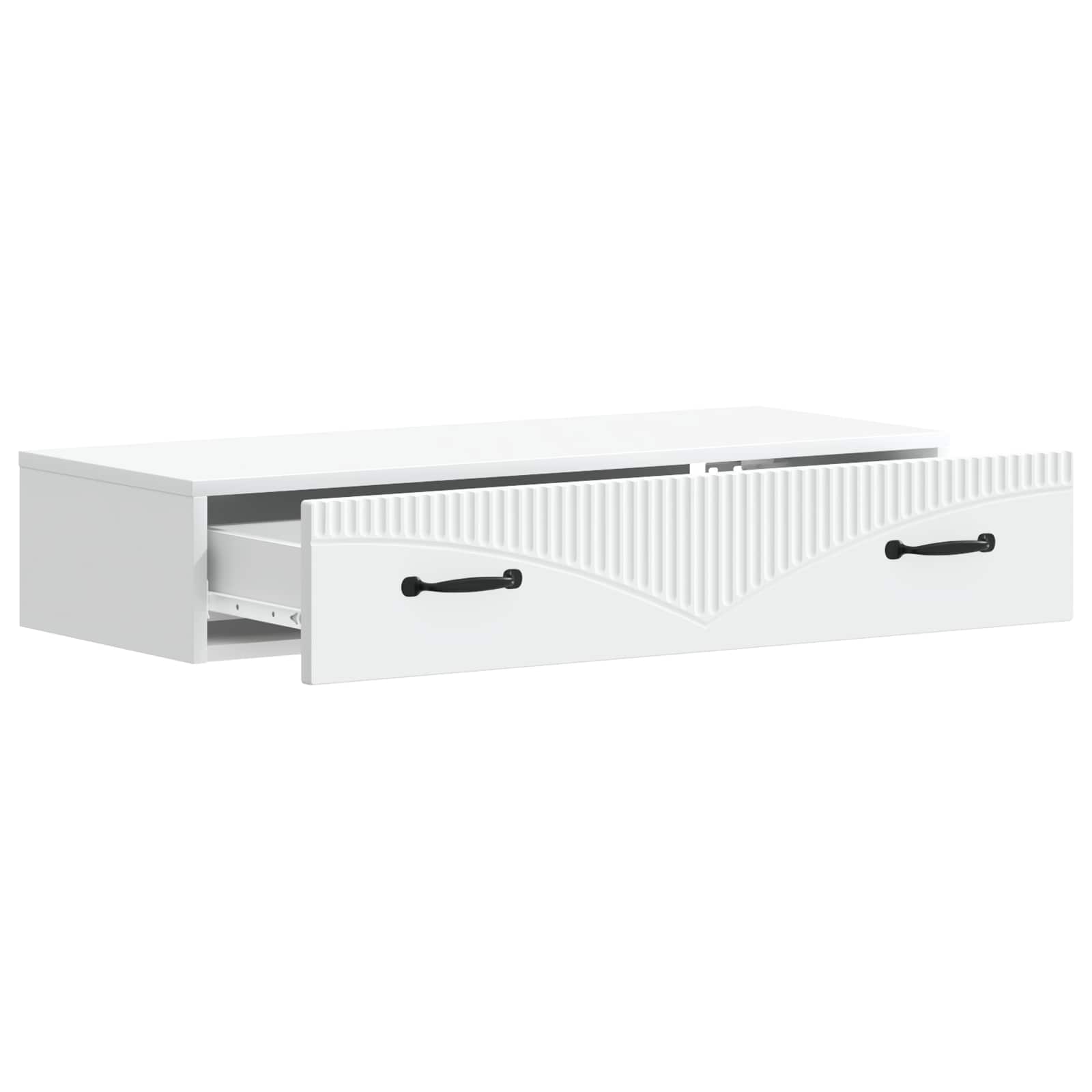 Wandmontage Zijtafel Wit 87,5 x 34,5 x 17 cm Bewerkt hout