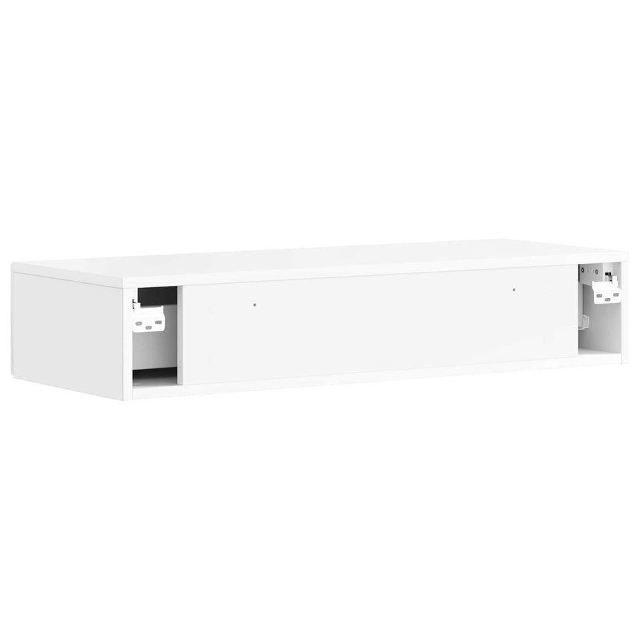 Wandmontage Zijtafel Wit 87,5 x 34,5 x 17 cm Bewerkt hout