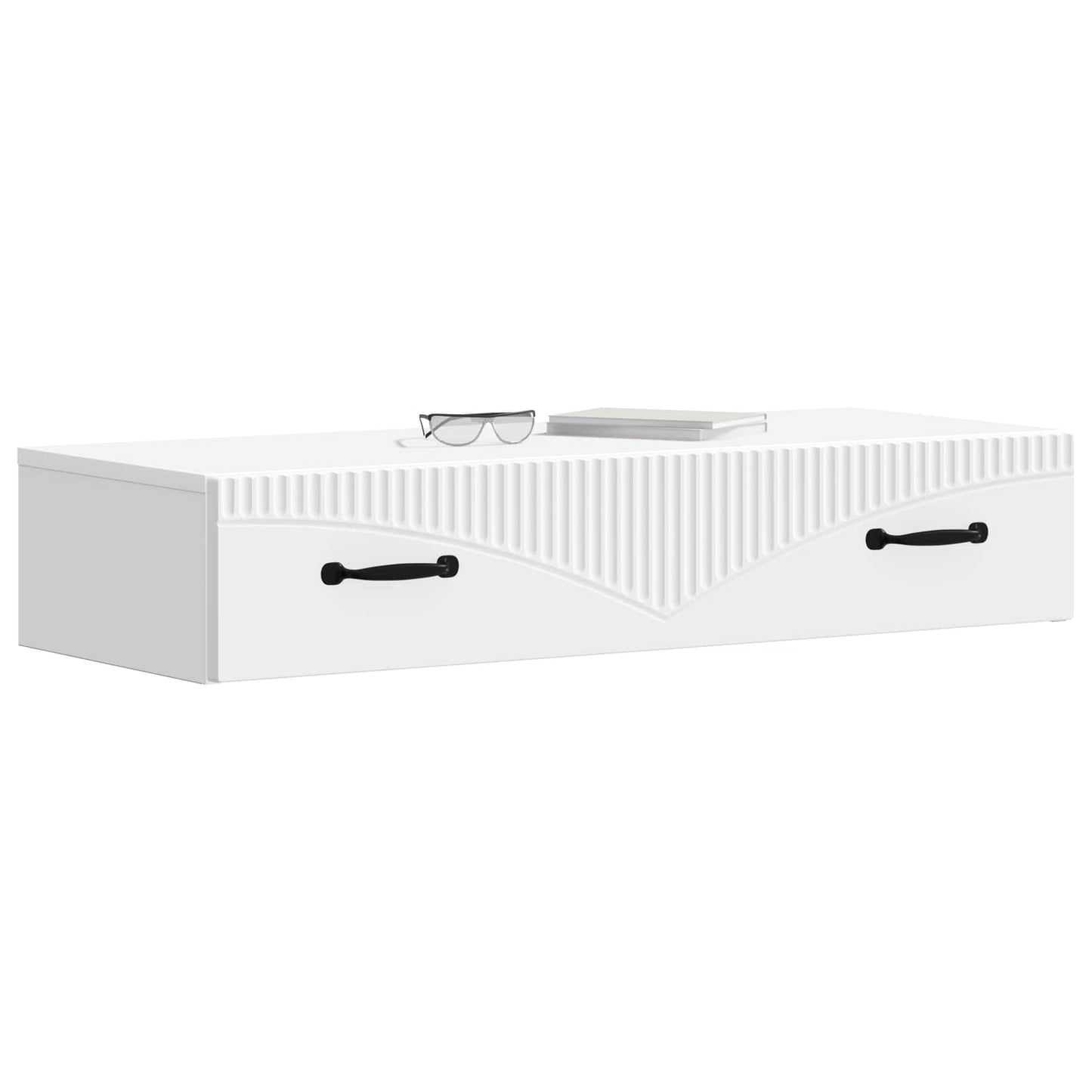 Wandmontage Zijtafel Wit 87,5 x 34,5 x 17 cm Bewerkt hout