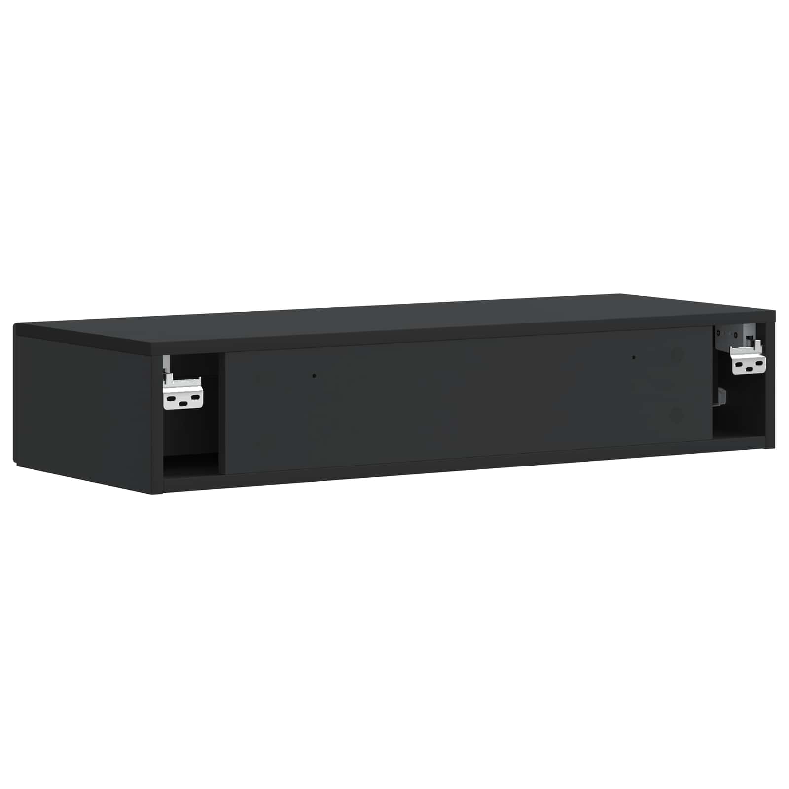 Wandmontage Zijtafel Zwart 87,5 x 34,5 x 17 cm Bewerkt hout
