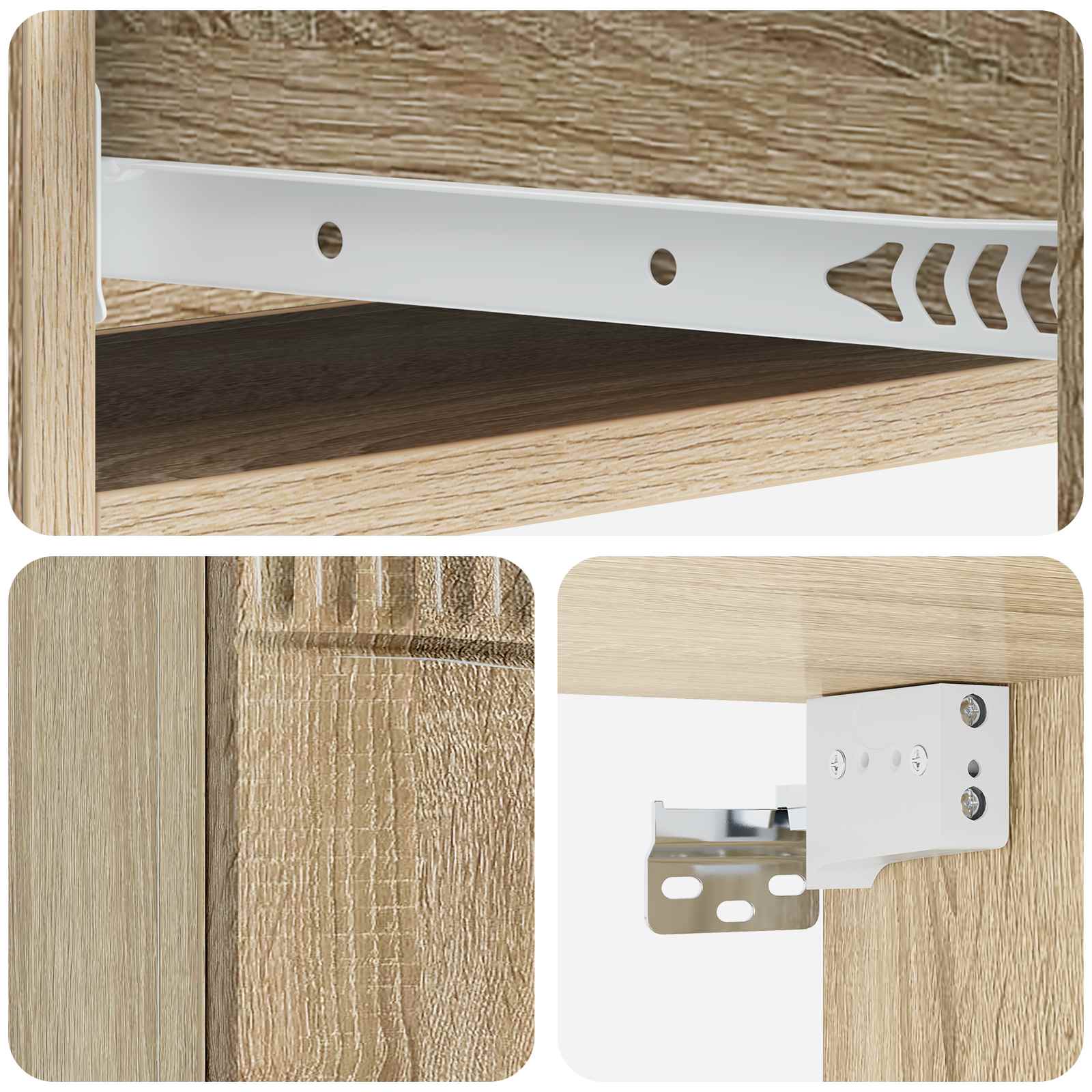 Wandmontage Zijtafel Sonoma Eiken 87,5 x 34,5 x 17 cm