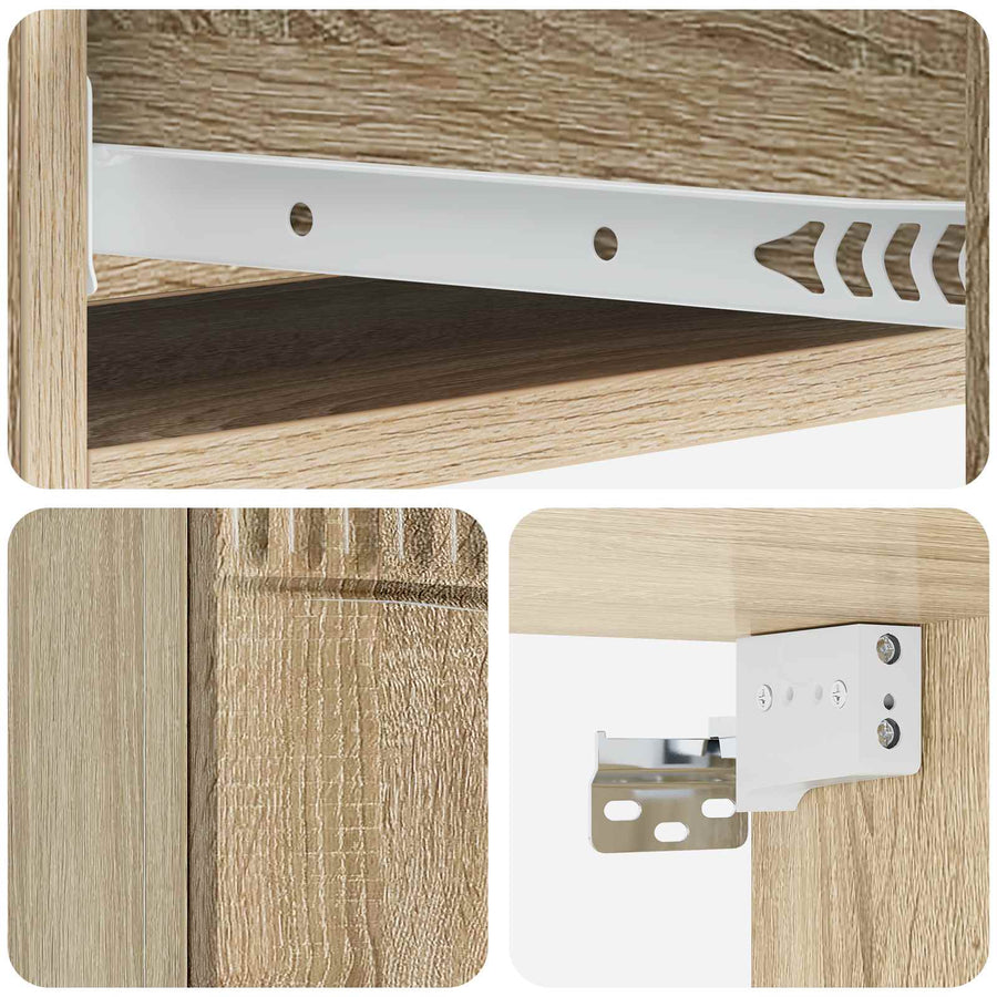 Wandmontage Zijtafel Sonoma Eiken 87,5 x 34,5 x 17 cm