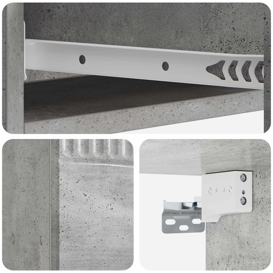 Wandmontage Zijtafel Betongrijs 87,5 x 34,5 x 17 cm