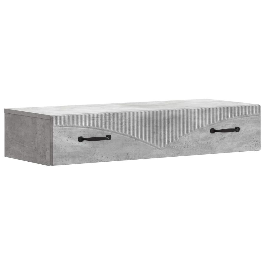 Wandmontage Zijtafel Betongrijs 87,5 x 34,5 x 17 cm