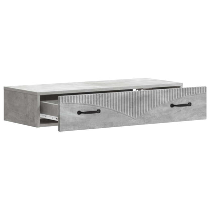 Wandmontage Zijtafel Betongrijs 87,5 x 34,5 x 17 cm