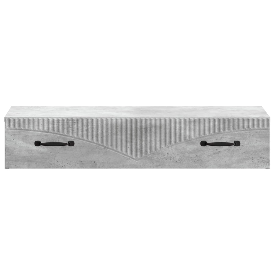 Wandmontage Zijtafel Betongrijs 87,5 x 34,5 x 17 cm