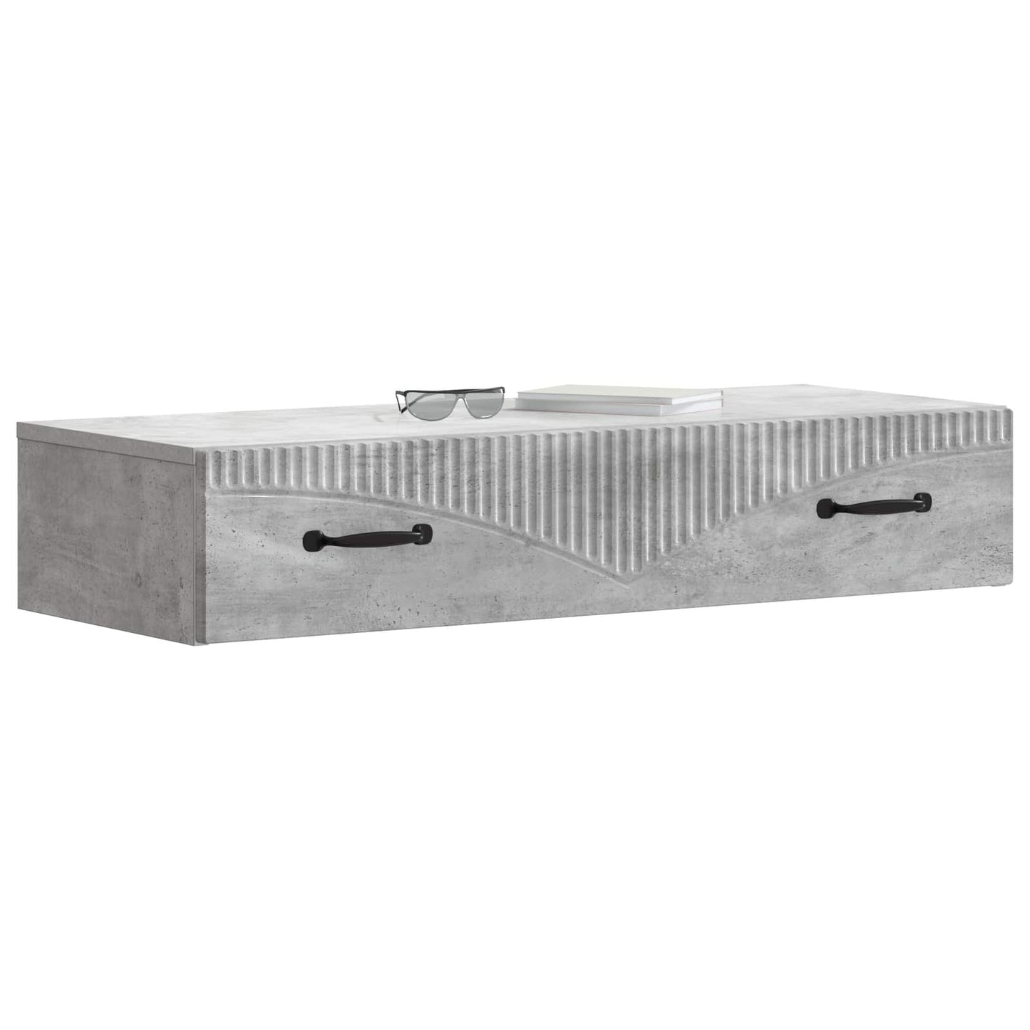 Wandmontage Zijtafel Betongrijs 87,5 x 34,5 x 17 cm
