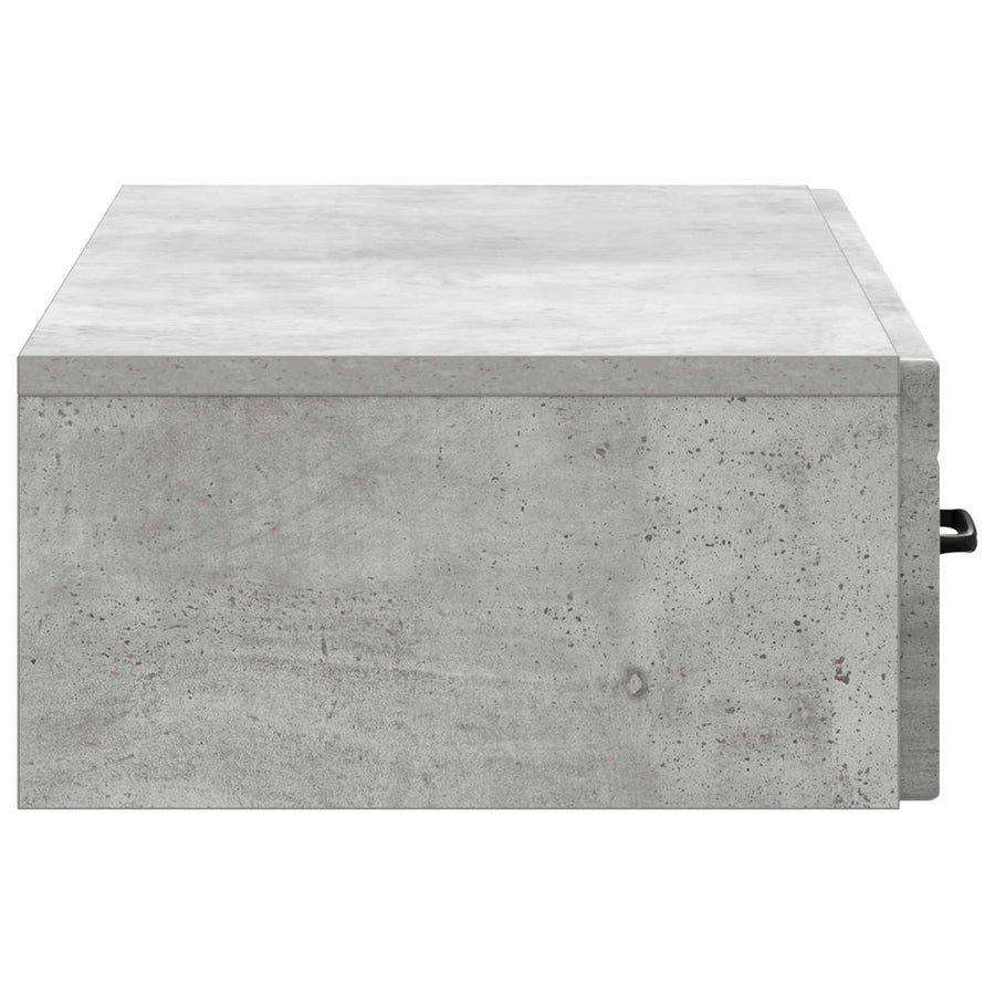 Wandmontage Zijtafel Betongrijs 87,5 x 34,5 x 17 cm