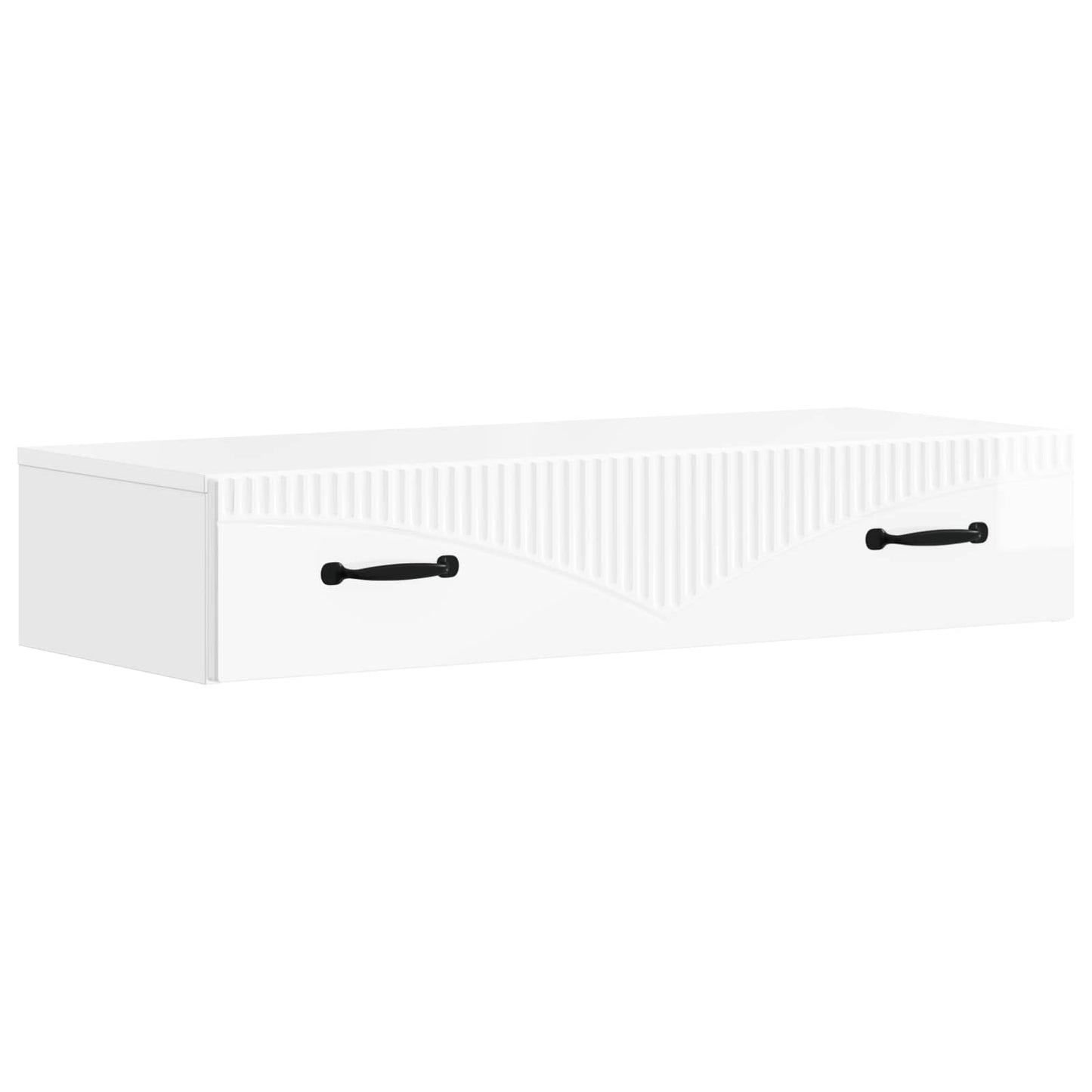 Wandmontage Zijtafel Hoogglans Wit 87,5 x 34,5 x 17 cm