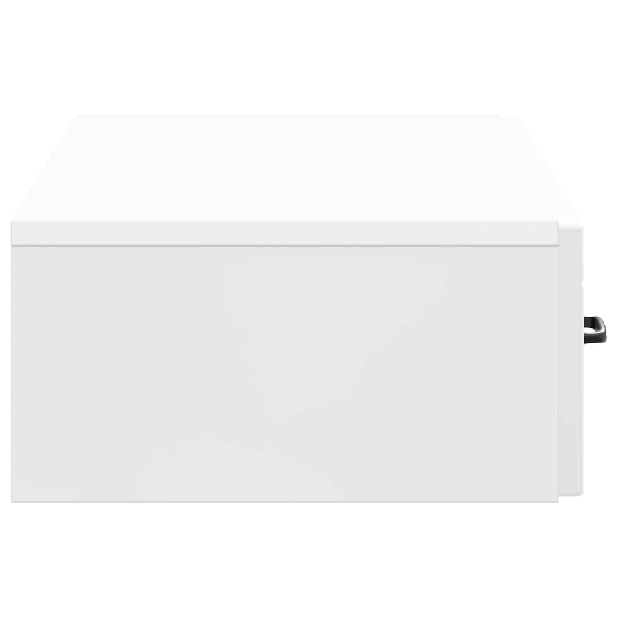 Wandmontage Zijtafel Hoogglans Wit 87,5 x 34,5 x 17 cm
