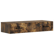 Wandmontage zijtafel gerookt eiken 87,5x34,5x17 cm
