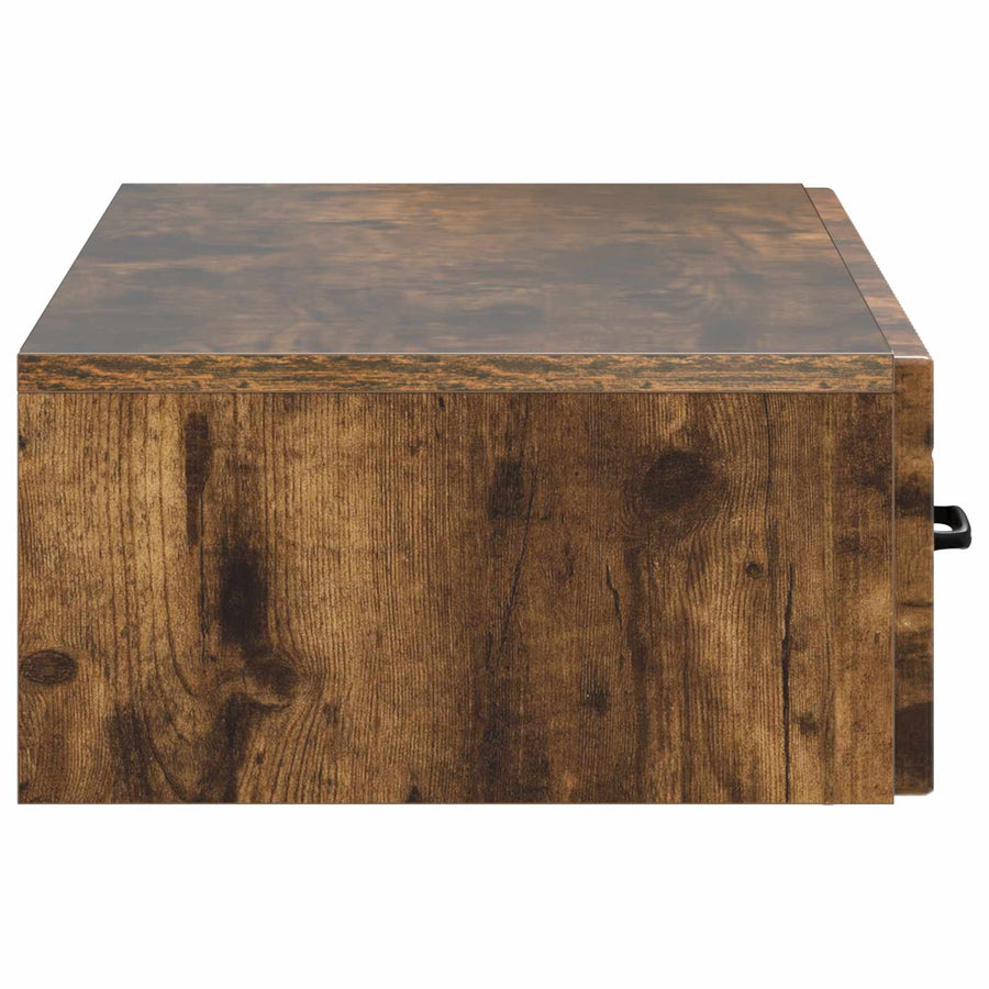 Wandmontage Zijtafel Gerookt eiken 87,5 x 34,5 x 17 cm