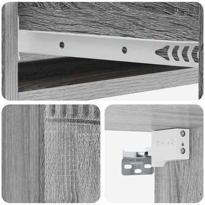 Wandmontage Zijtafel Grijs sonoma 87,5 x 34,5 x 17 cm