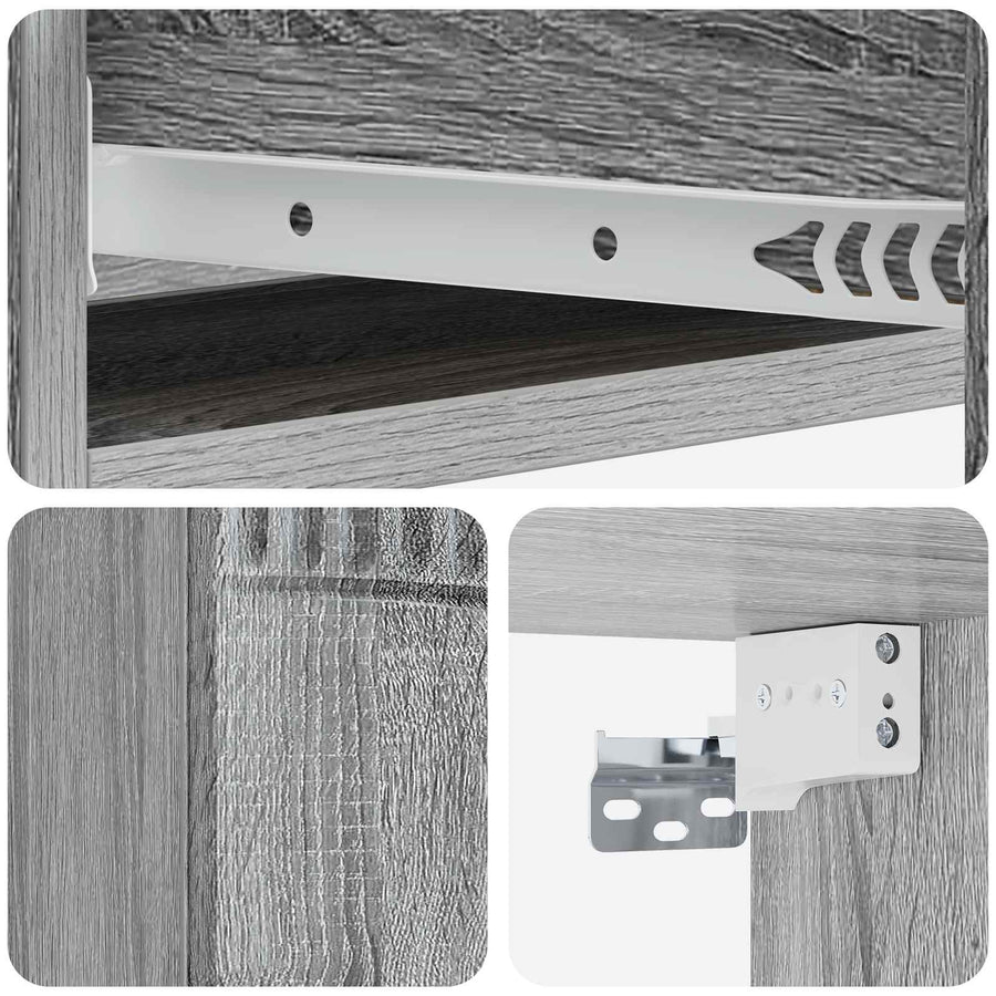Wandmontage Zijtafel Grijs sonoma 87,5 x 34,5 x 17 cm