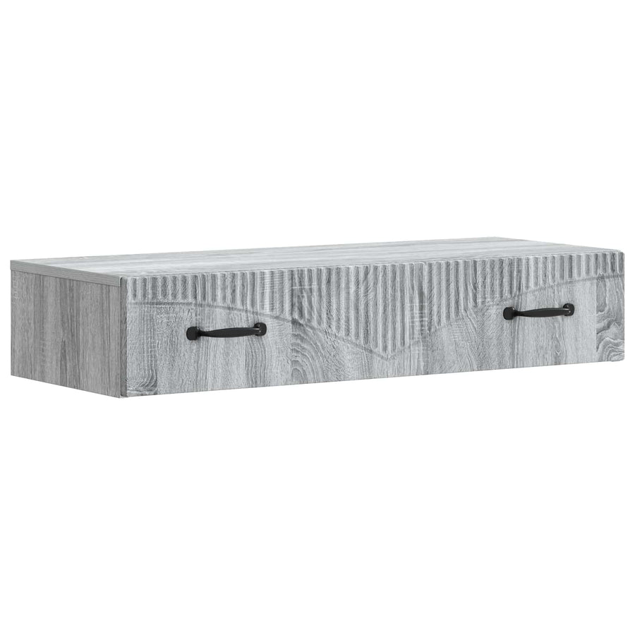 Wandmontage Zijtafel Grijs sonoma 87,5 x 34,5 x 17 cm