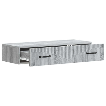 Wandmontage Zijtafel Grijs sonoma 87,5 x 34,5 x 17 cm