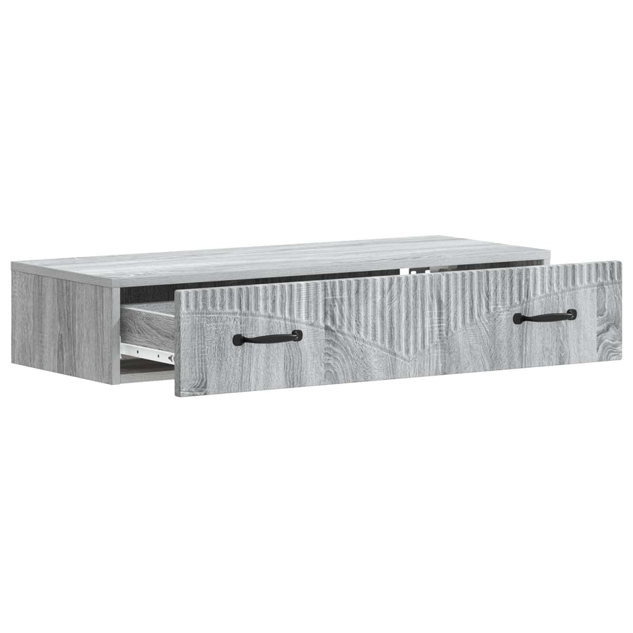 Wandmontage Zijtafel Grijs sonoma 87,5 x 34,5 x 17 cm