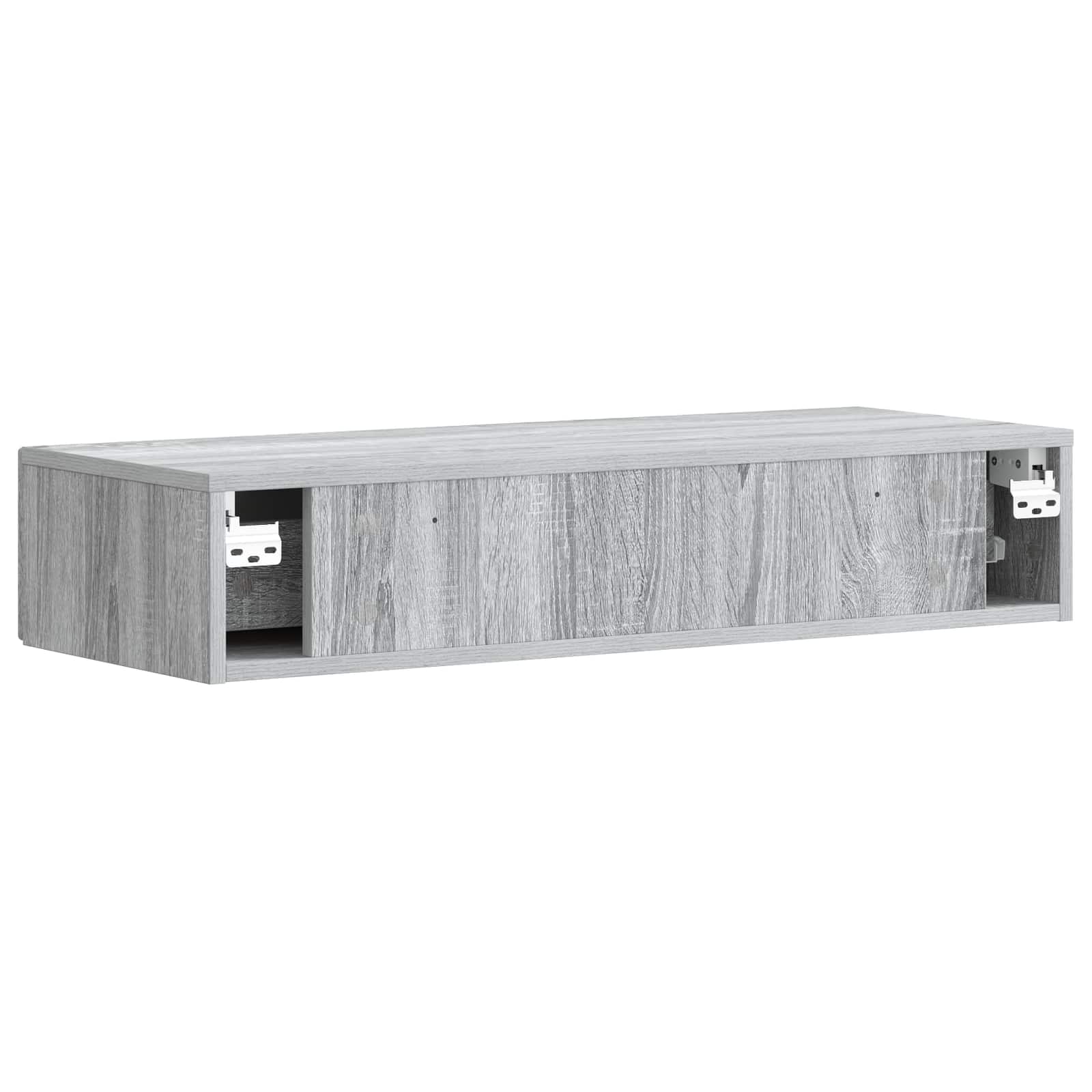 Wandmontage Zijtafel Grijs sonoma 87,5 x 34,5 x 17 cm