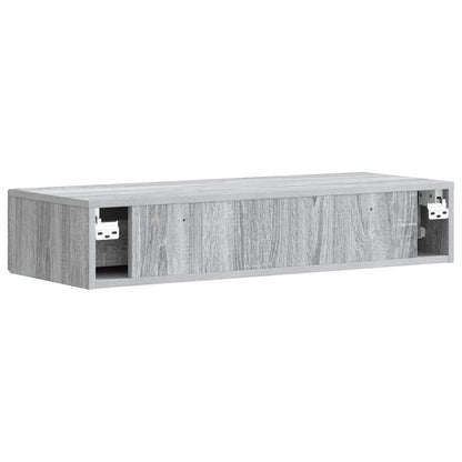 Wandmontage Zijtafel Grijs sonoma 87,5 x 34,5 x 17 cm
