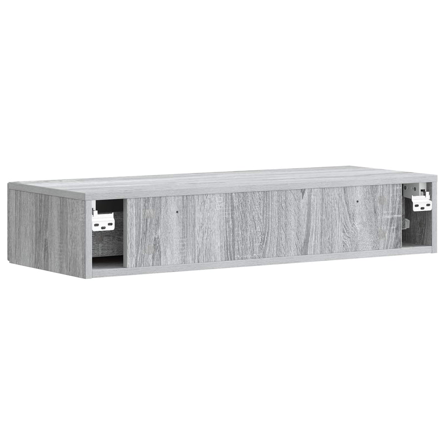 Wandmontage Zijtafel Grijs sonoma 87,5 x 34,5 x 17 cm
