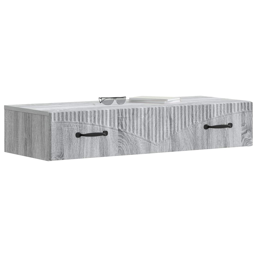 Wandmontage Zijtafel Grijs sonoma 87,5 x 34,5 x 17 cm