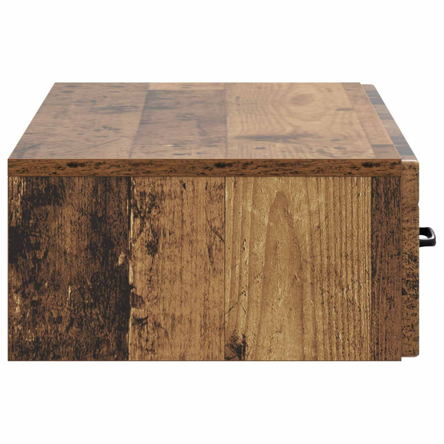 Wandmontage Zijtafel Oud hout 87,5 x 34,5 x 17 cm Bewerkt hout