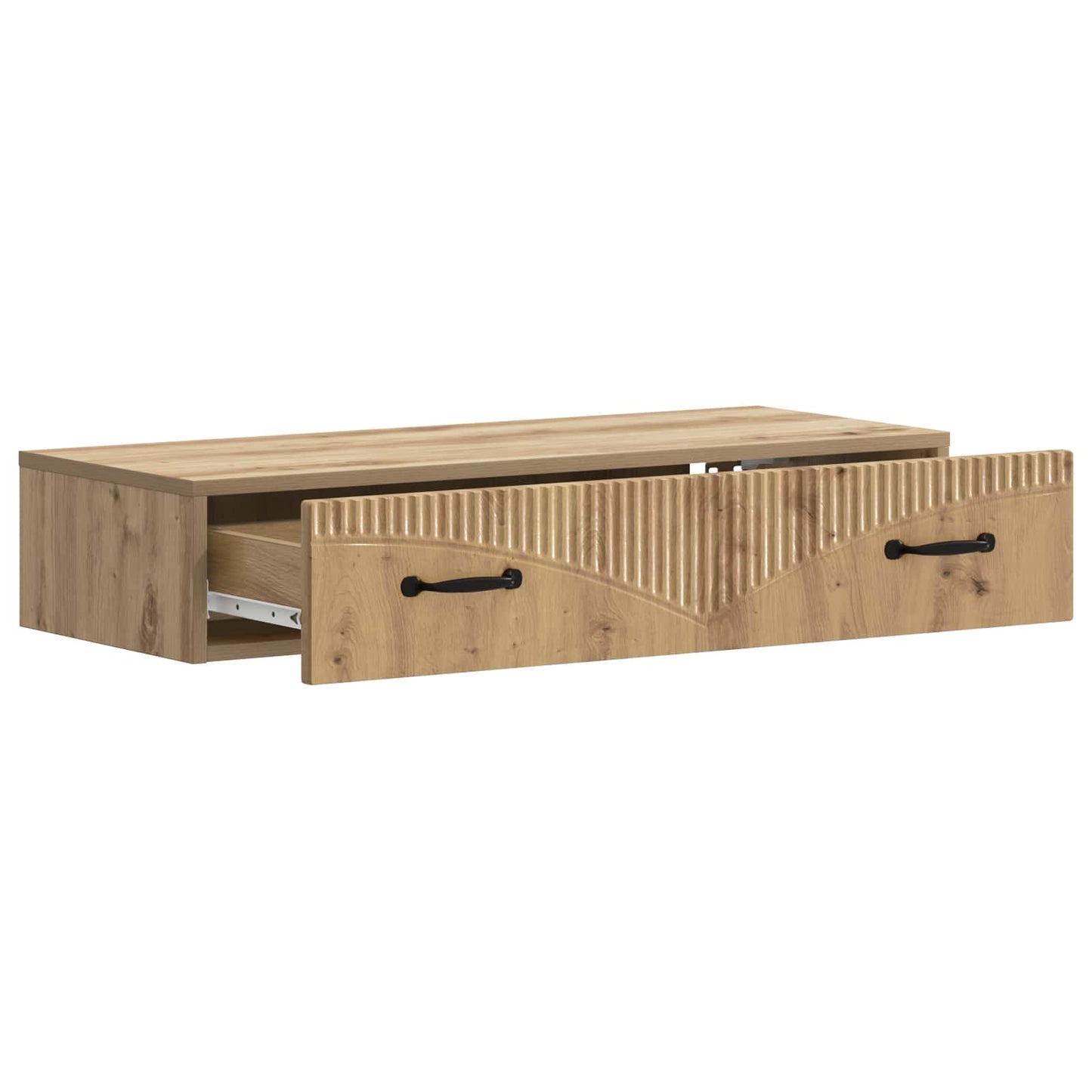 Wandmontage Zijtafel Artisanaal eiken 87,5 x 34,5 x 17 cm
