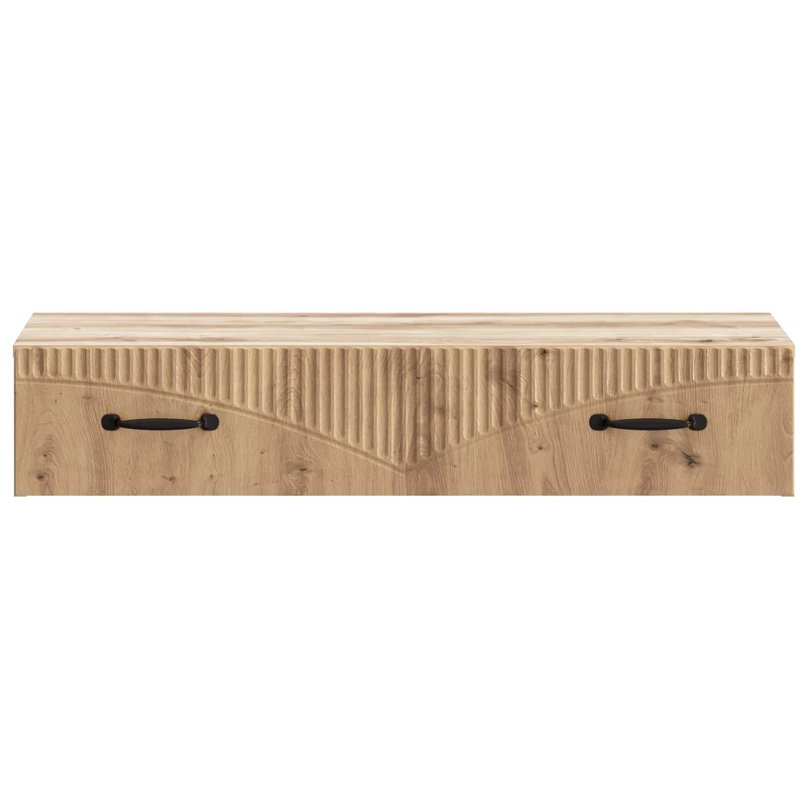 Wandmontage Zijtafel Artisanaal eiken 87,5 x 34,5 x 17 cm
