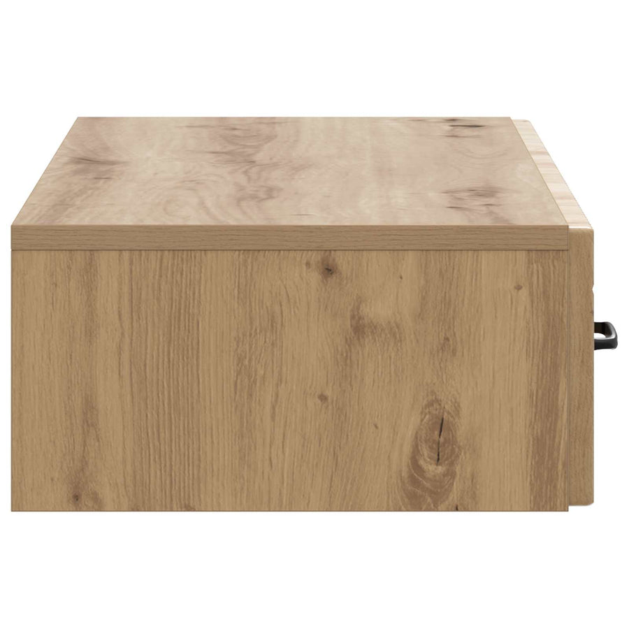 Wandmontage Zijtafel Artisanaal eiken 87,5 x 34,5 x 17 cm