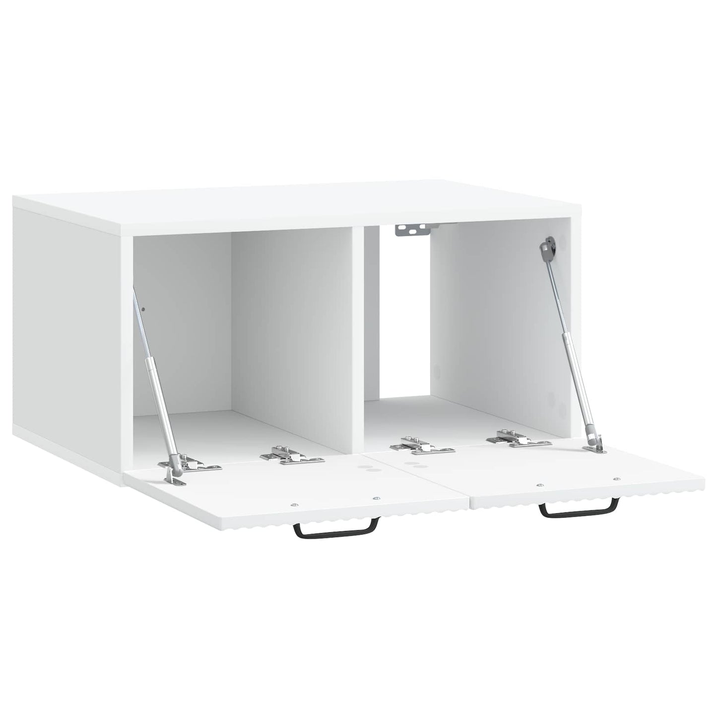 Wandbeugel TV-kast Wit 59,5 x 41 x 30 cm Bewerkt hout