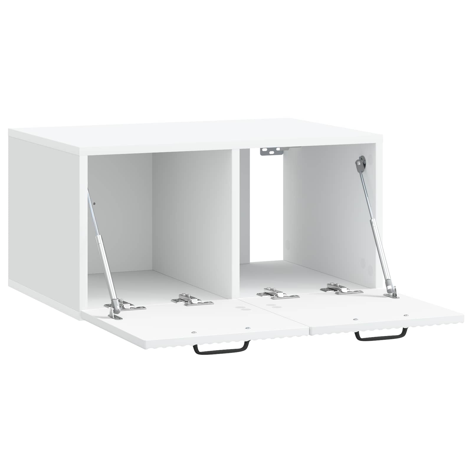 Wandbeugel TV-kast Wit 59,5 x 41 x 30 cm Bewerkt hout