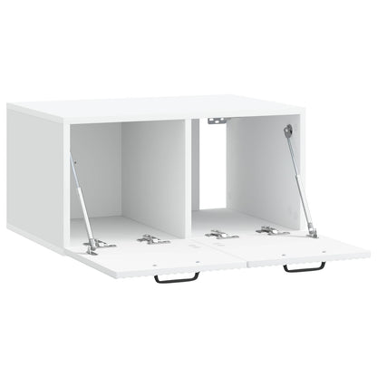Wandbeugel TV-kast Wit 59,5 x 41 x 30 cm Bewerkt hout
