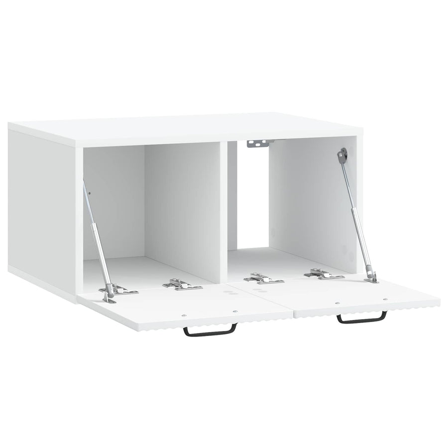 Wandbeugel TV-kast Wit 59,5 x 41 x 30 cm Bewerkt hout