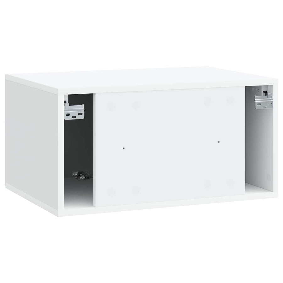 Wandbeugel TV-kast Wit 59,5 x 41 x 30 cm Bewerkt hout