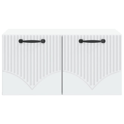 Wandbeugel TV-kast Wit 59,5 x 41 x 30 cm Bewerkt hout