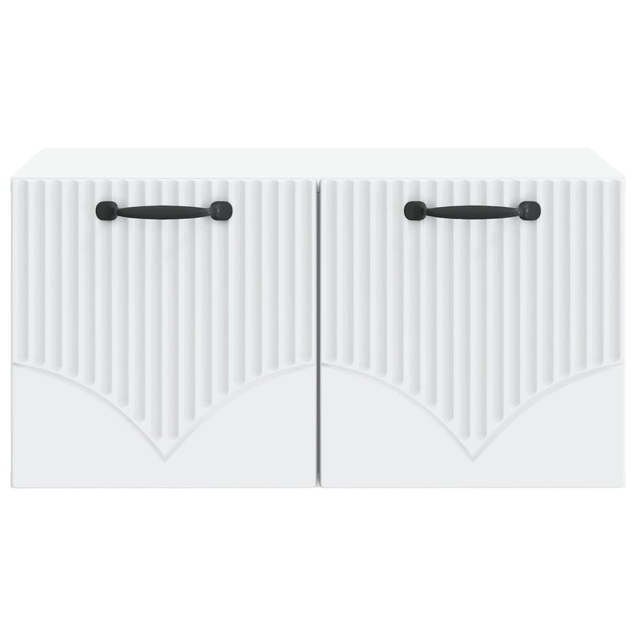 Wandbeugel TV-kast Wit 59,5 x 41 x 30 cm Bewerkt hout