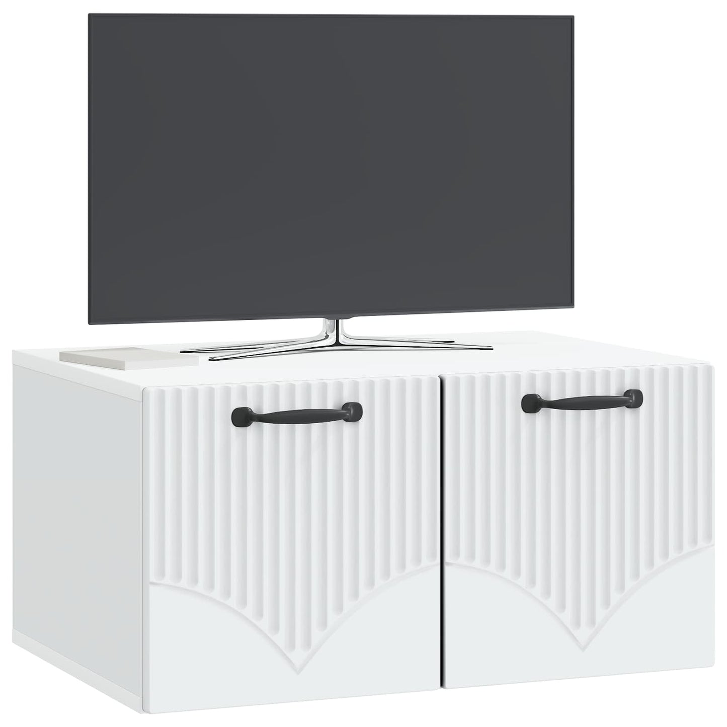 Wandbeugel TV-kast Wit 59,5 x 41 x 30 cm Bewerkt hout