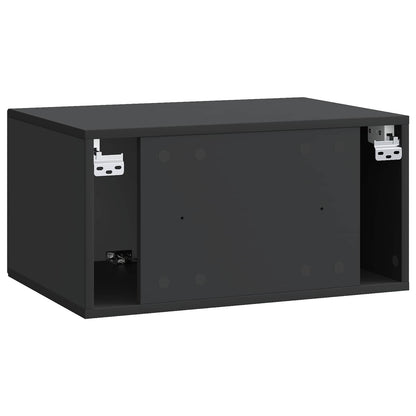 Wandbeugel TV-kast Zwart 59,5 x 41 x 30 cm Bewerkt hout