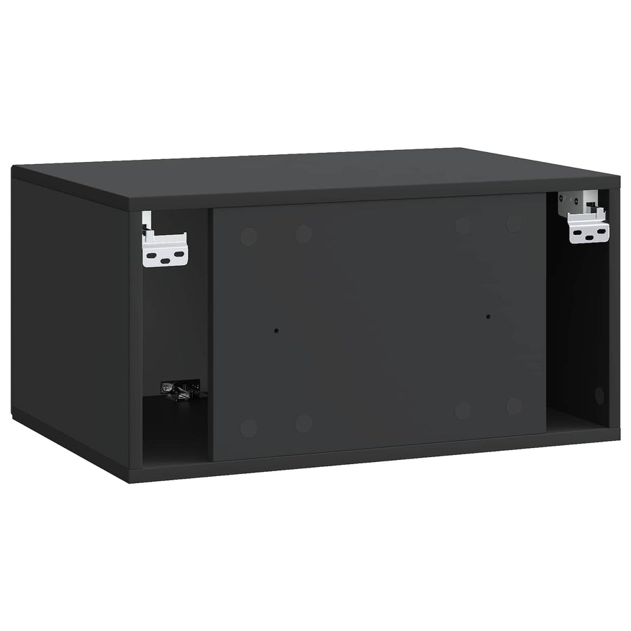 Wandbeugel TV-kast Zwart 59,5 x 41 x 30 cm Bewerkt hout