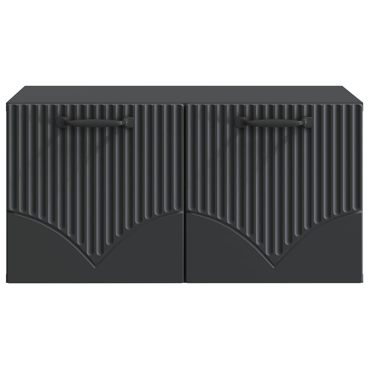 Wandbeugel TV-kast Zwart 59,5 x 41 x 30 cm Bewerkt hout