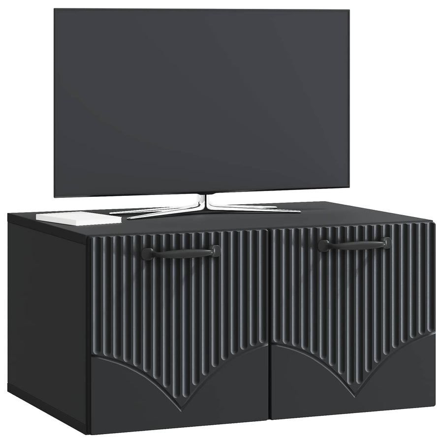 Wandbeugel TV-kast Zwart 59,5 x 41 x 30 cm Bewerkt hout