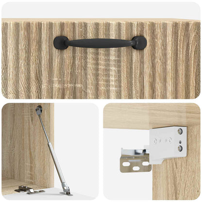 Wandbeugel TV-kast Sonoma Eiken 59,5 x 41 x 30 cm Bewerkt hout
