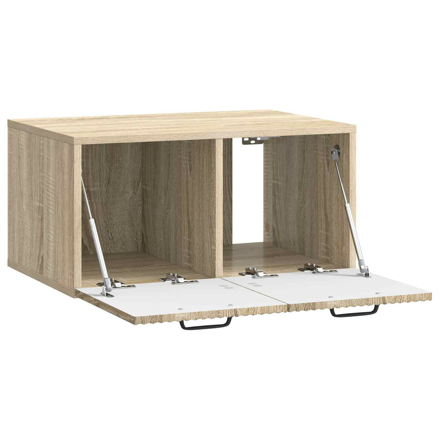 Wandbeugel TV-kast Sonoma Eiken 59,5 x 41 x 30 cm Bewerkt hout