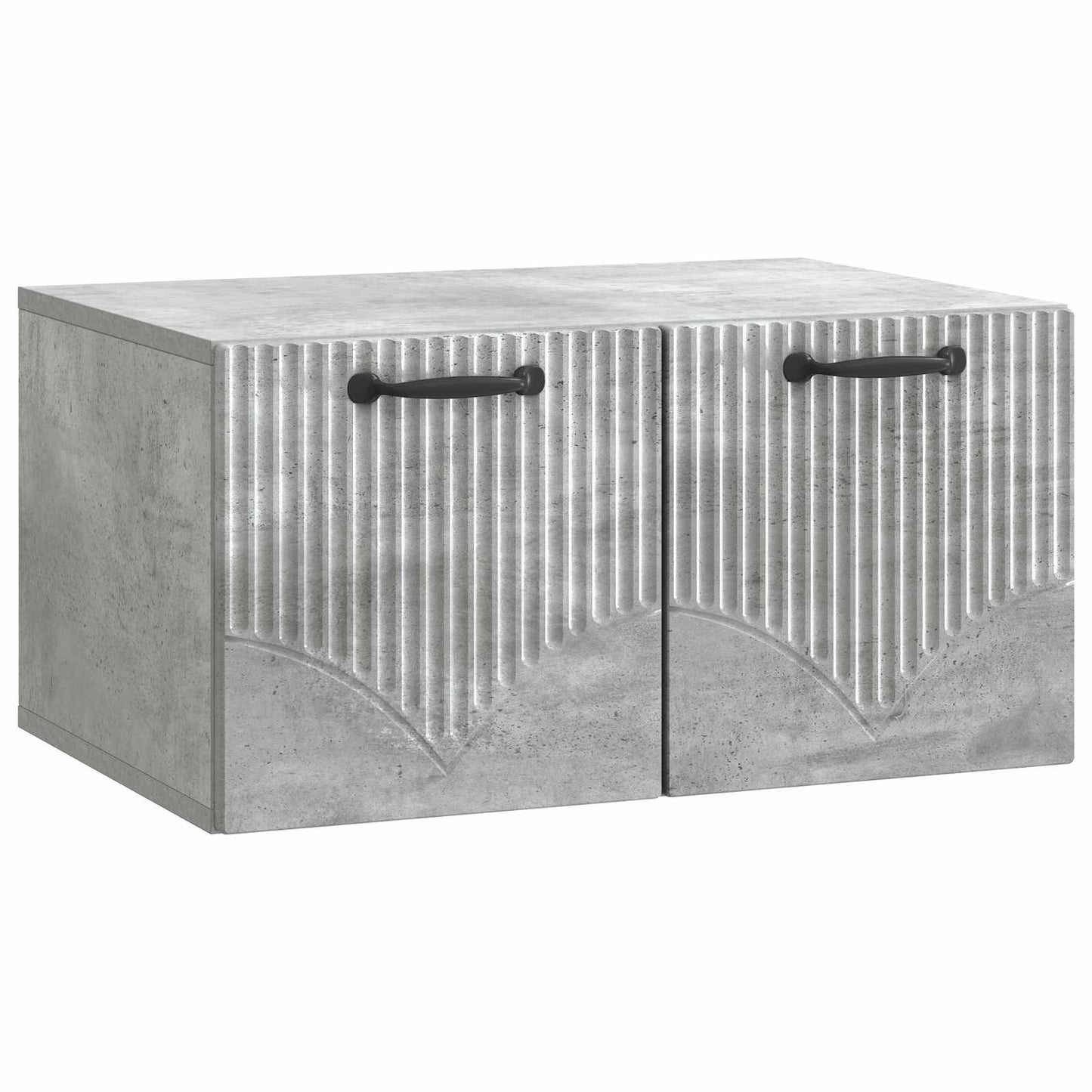 Wandbeugel TV-kast Betongrijs 59,5 x 41 x 30 cm Bewerkt hout