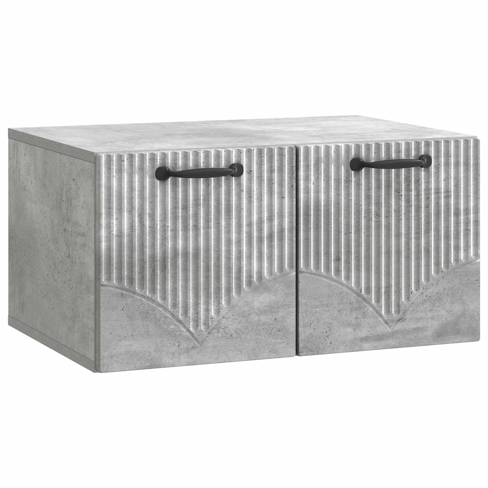 Wandbeugel TV-kast Betongrijs 59,5 x 41 x 30 cm Bewerkt hout