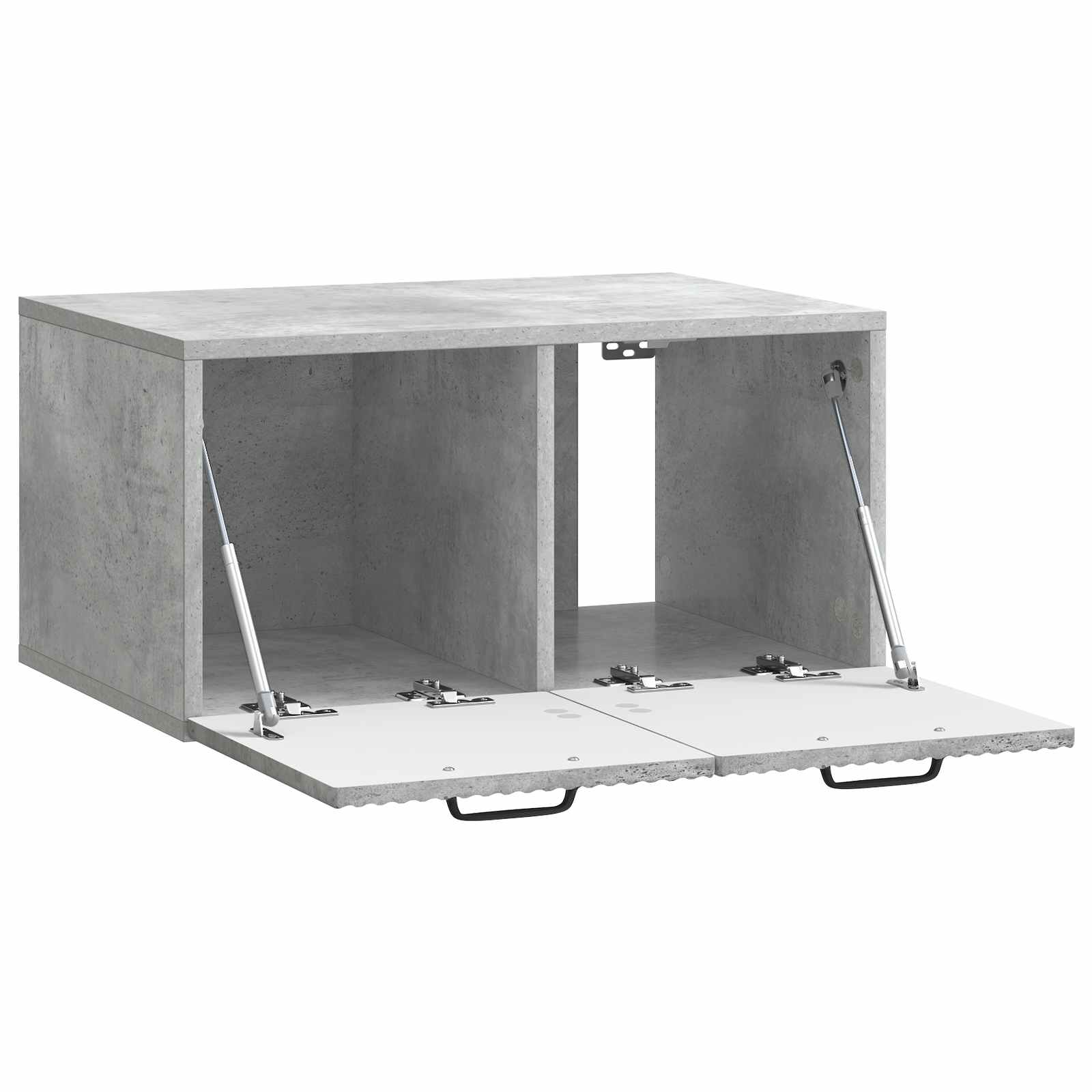 Wandbeugel TV-kast Betongrijs 59,5 x 41 x 30 cm Bewerkt hout