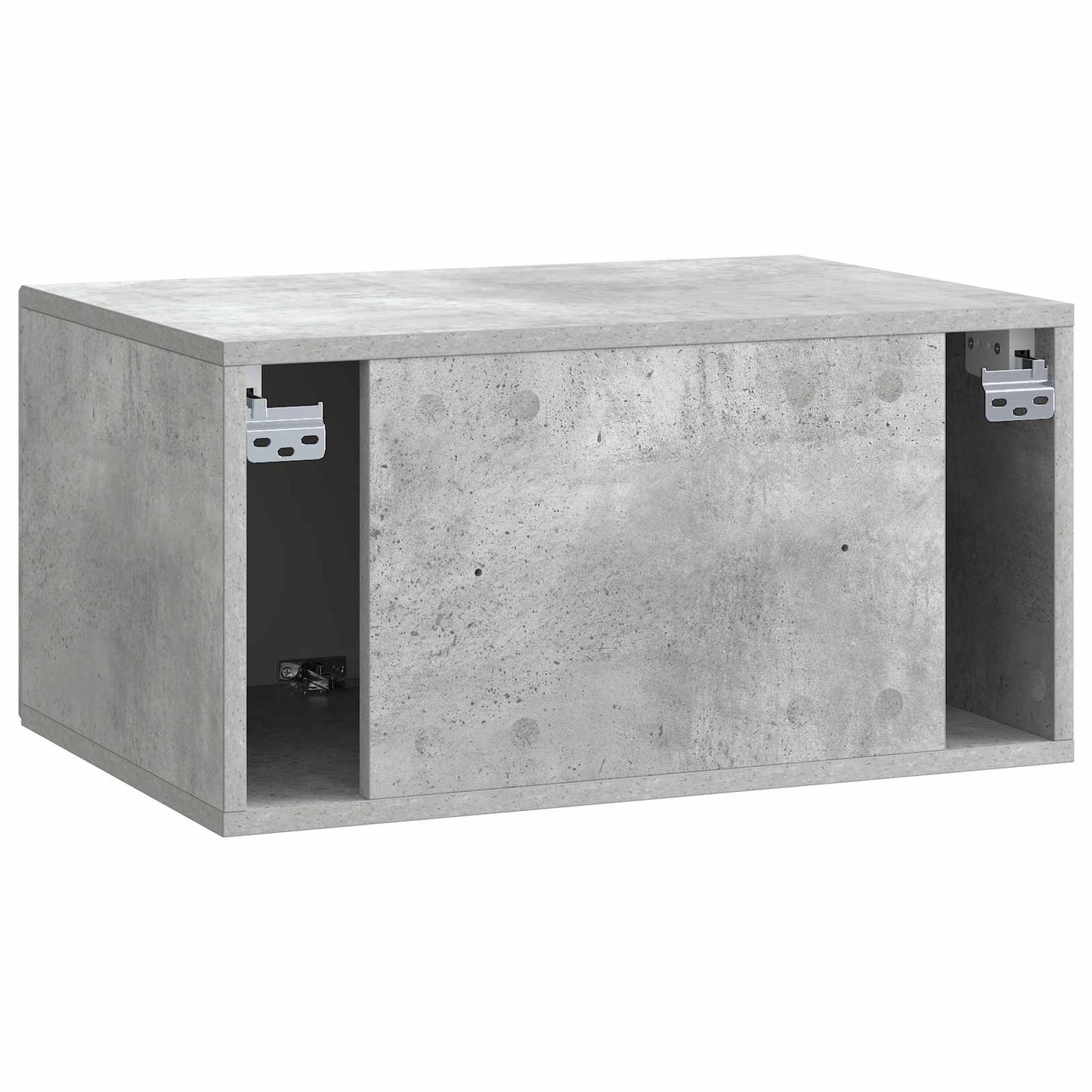 Wandbeugel TV-kast Betongrijs 59,5 x 41 x 30 cm Bewerkt hout
