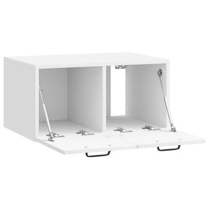Wandbeugel TV-kast Hoogglans Wit 59,5 x 41 x 30 cm Bewerkt hout